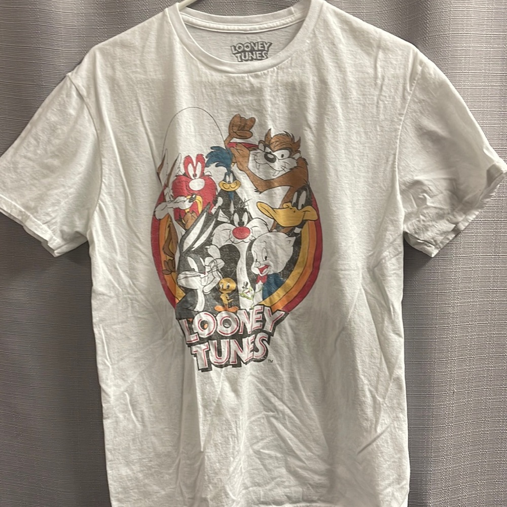 Mens looney toons retro group tee shirt white